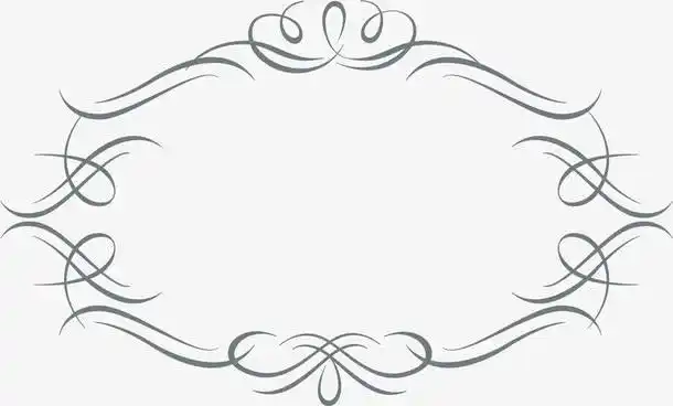 简约线条边框矢量线框图