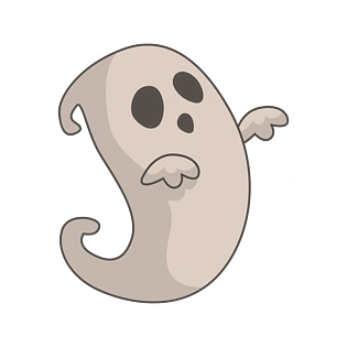 q版可爱万圣节幽灵插画卡通