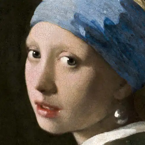 上品印画 戴珍珠耳环的少女 欧式油画样板房卧室装饰画挂画框墙画