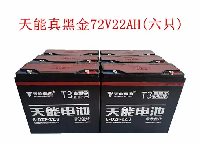 适用于天能黑金电池电动两轮三轮车48v1248v20ah60v20ah72v照明6dzm20
