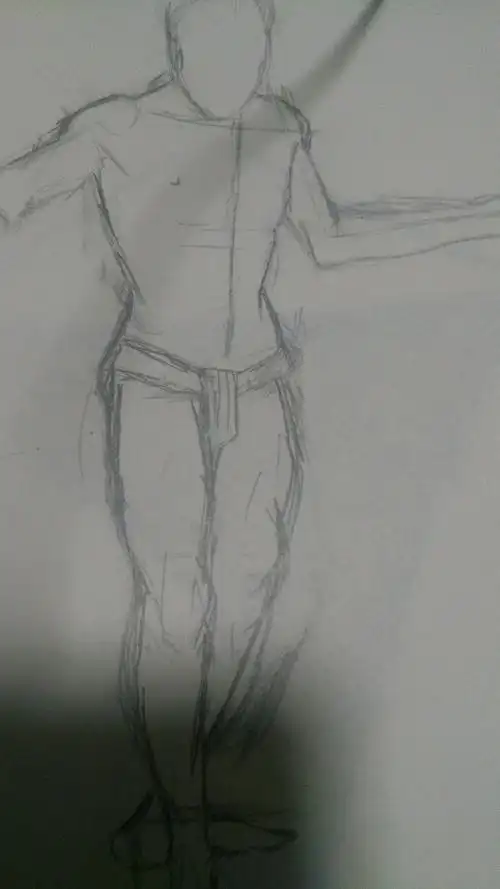 美术班上画的肌肉男