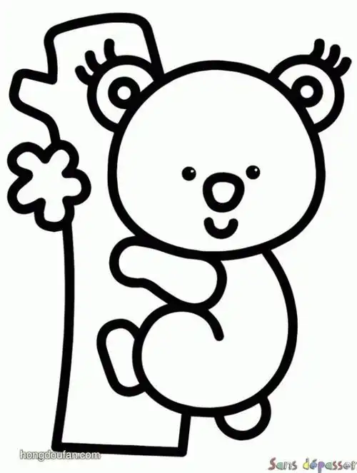 微笑爬树的考拉宝宝要如何画考拉简笔画大全