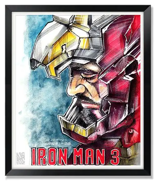 手绘电影海报临绘