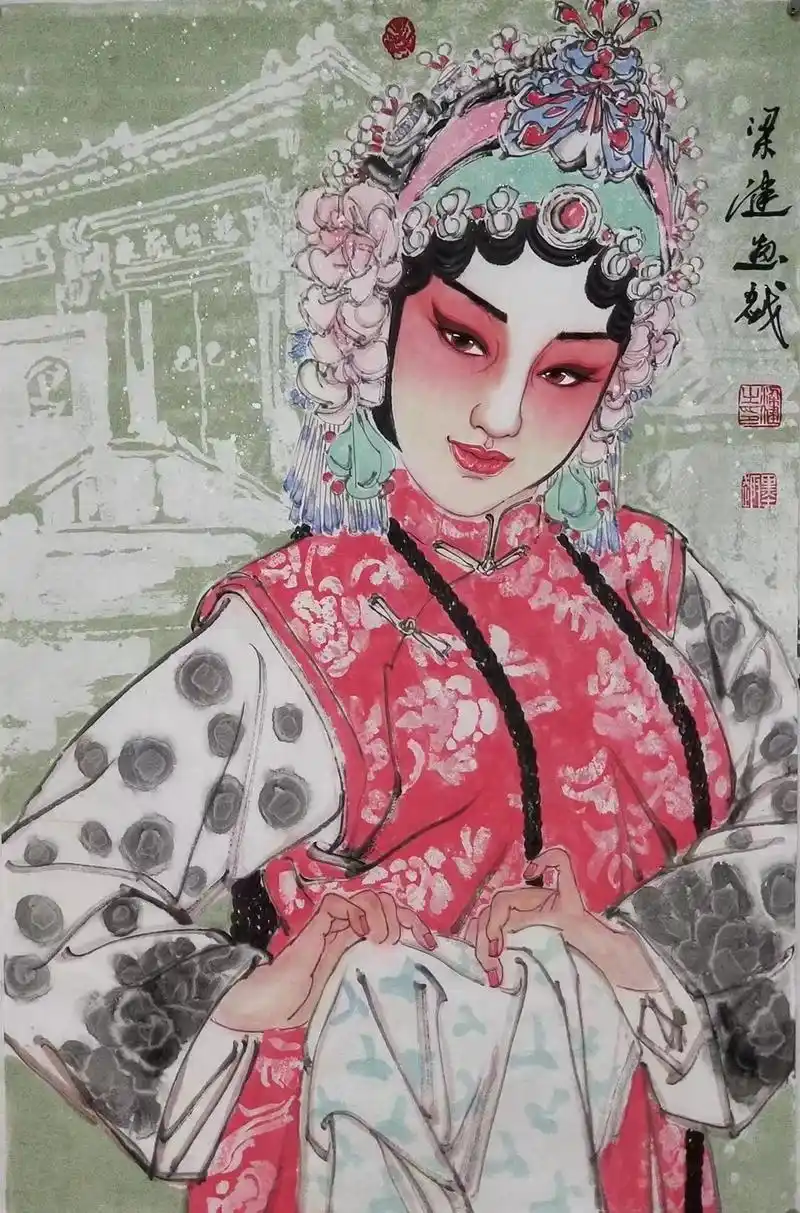 梁健—当代最具影响力的艺术家,三开戏曲人物50幅精选