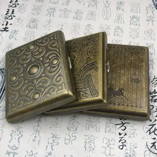 逆行创意复古青古古铜16支孙子兵法长城纯铜烟盒烟盒