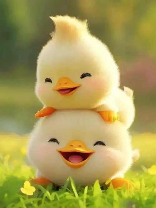 分享一组又萌又可爱的鸭鸭,看了一定会开心    #朋友圈背景图