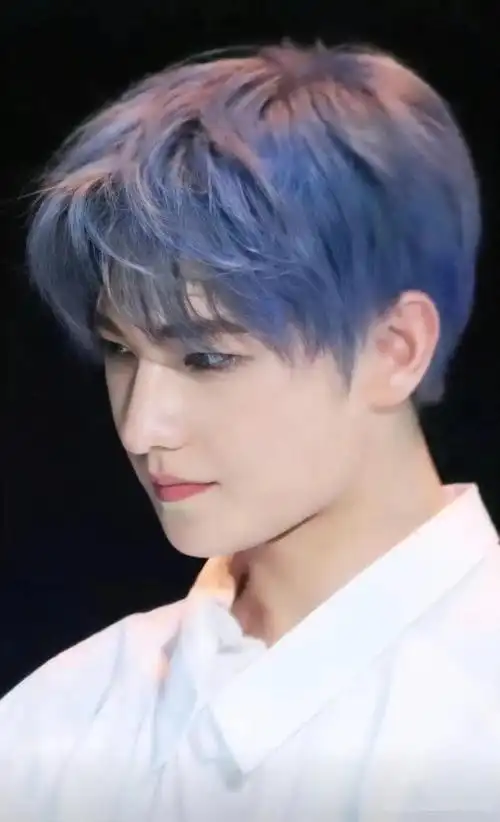 男明星蓝色发系越看越高级谁让你一眼沦陷了