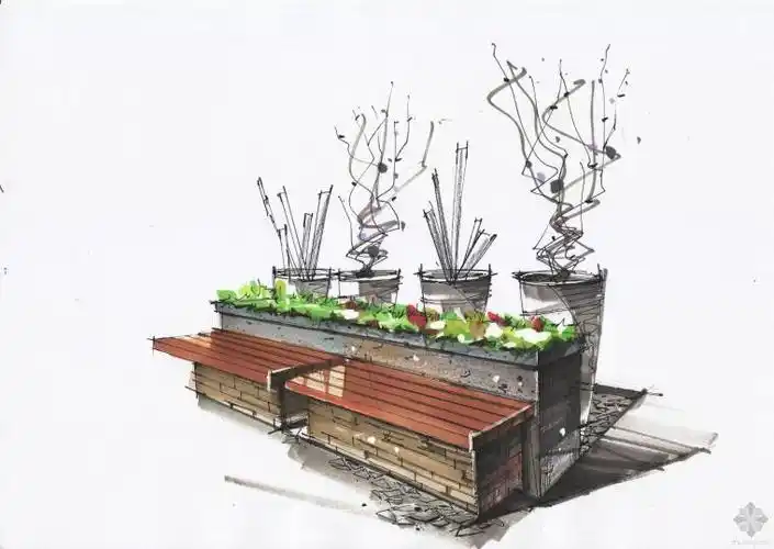 分享手绘景观小品资料下载