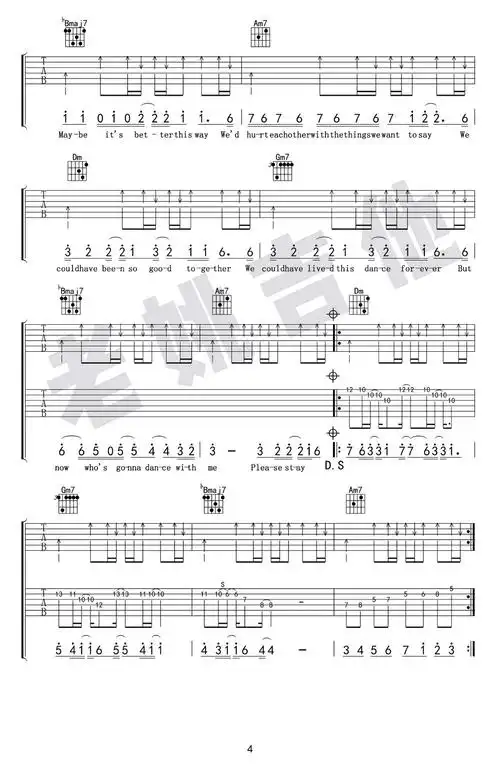 无心快语carelesswhisper吉他谱