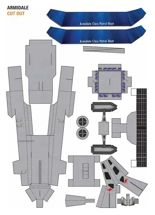 澳大利亚海军导弹快艇 纸模型 导弹艇模型 手工diy 军事迷礼物