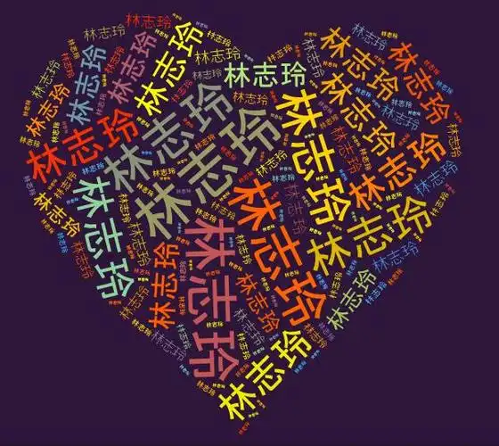 名字组成的心形图片!帮忙做两张!一个叫林志玲!一个叫江张宏好吗!