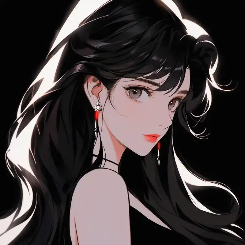 御姐气场美貌的黑色系|女生必备头像