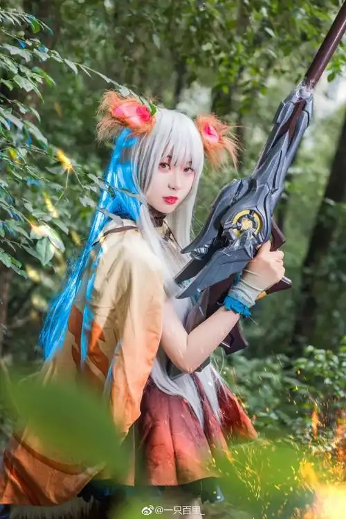 王者荣耀cos女版百里守约过膝袜好看