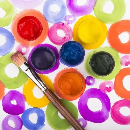 艺术工作室油漆调色板