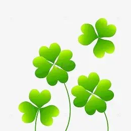 绿色小清新幸运草可爱卡通温馨