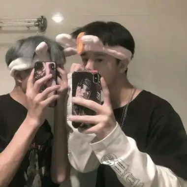 真人男生双人基友头像