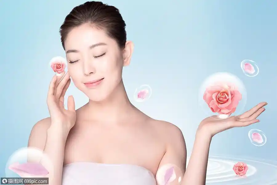美容养颜背景补水图片美女
