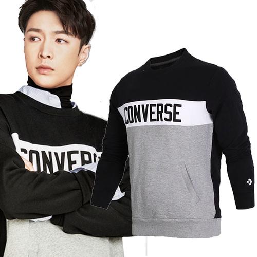 converse匡威张艺兴同款春秋季毛圈撞色套头卫衣10007807
