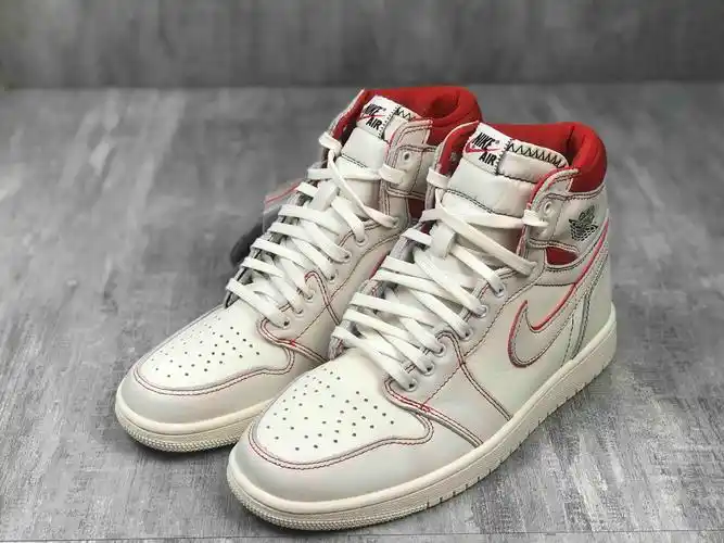 男a jordan 1aj1高帮篮球鞋 白红 兔八哥 575441 160