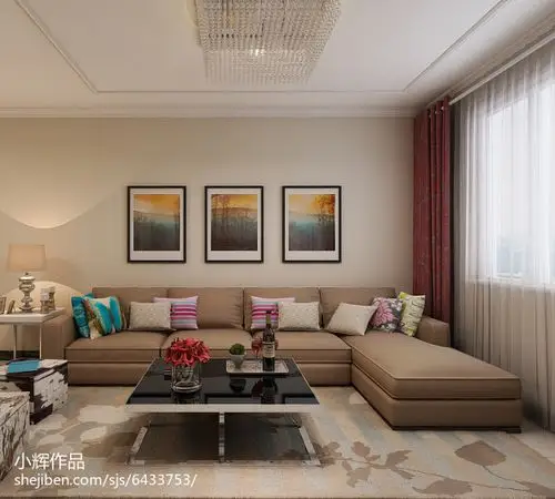 15万元三居120平米装修案例_效果图 - 盛益华苑120㎡三室两厅现代简约