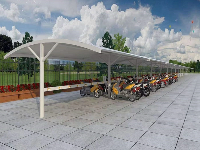 膜结构电动车充电桩车棚_雨棚-上海晟濠实业有限公司