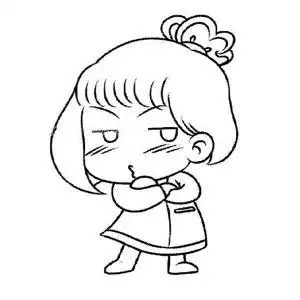 洗衣服的小女孩,图片,简笔画-学笔画