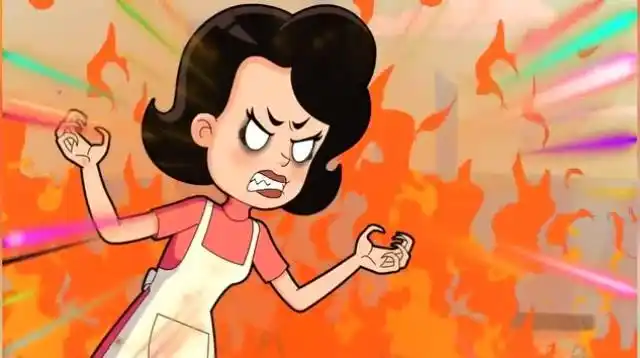 生气的围裙妈妈太恐怖了,小头爸爸和大头儿子吓得瑟瑟发抖!