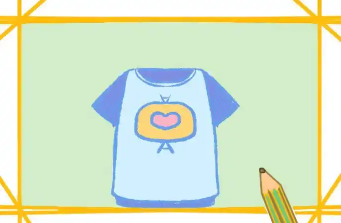 儿童半袖上衣简笔画