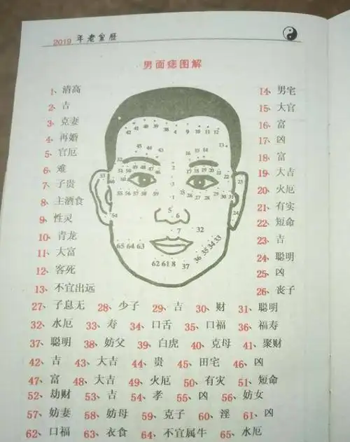 脸上的痣都代表什么男女痣相图解大全