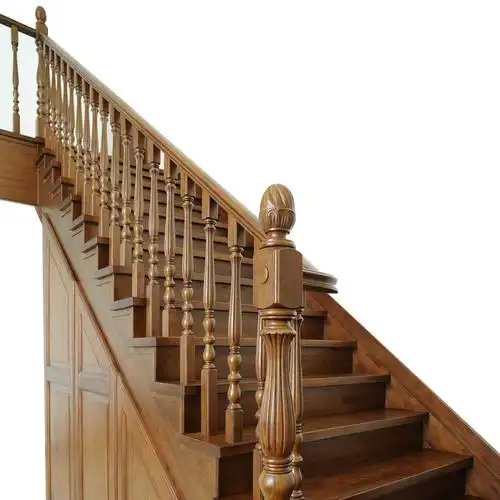 楼梯成都厂家直销实木扶手储物柜定制别墅踏步整体楼梯