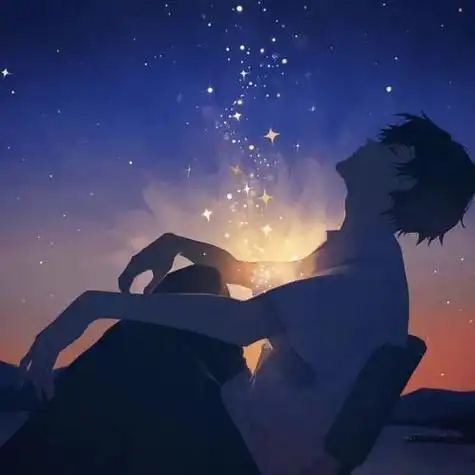 炫酷星空动漫人物男生头像图片素材