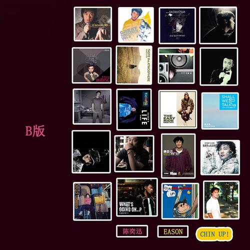 陈奕迅贴纸eason专辑封面合集演唱会应援周边diy行李箱手机电脑贴