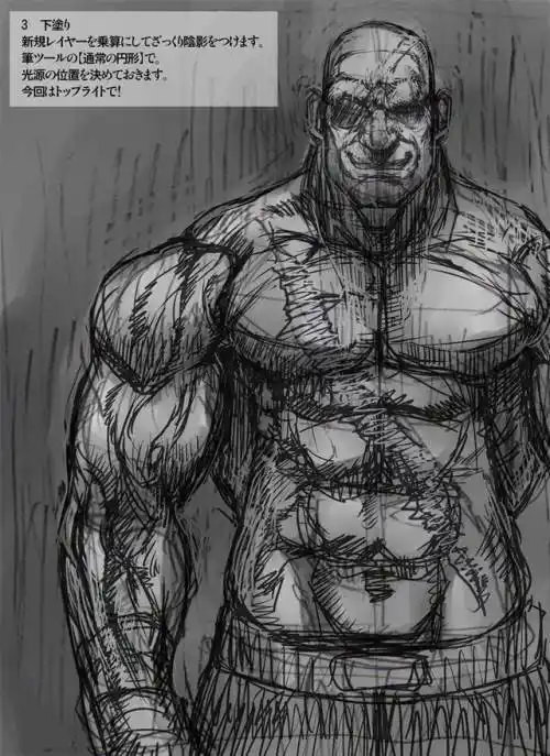 肌肉猛男怎么画?健身肌肉猛男画法教学_腾讯新闻