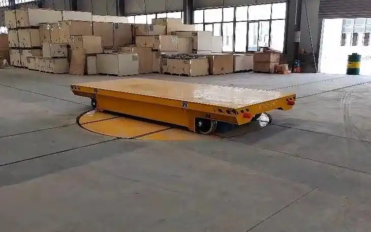 工厂十字轨道换轨旋转台,工业机械电动转盘