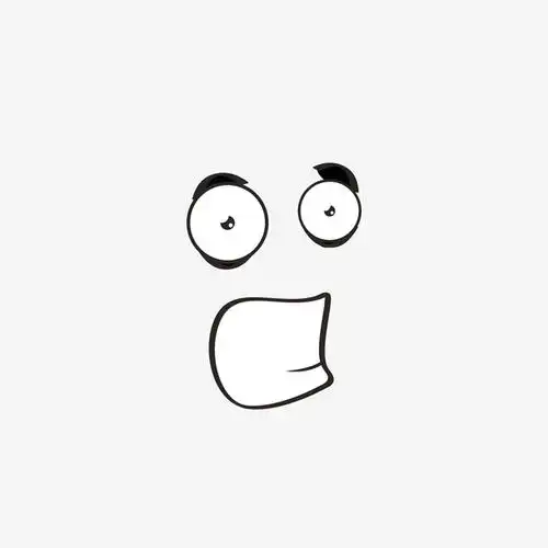 真的很惊讶黑色卡通表情