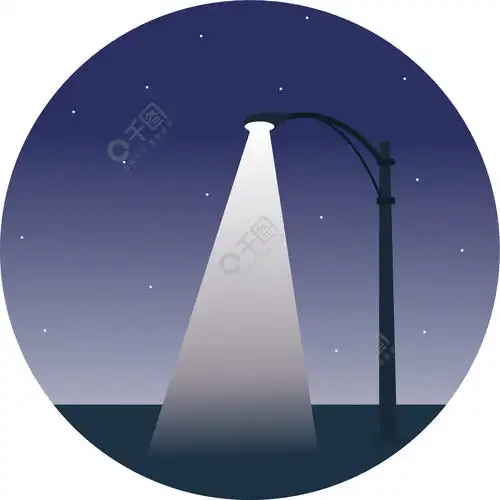 路灯插图白色背景上的矢量