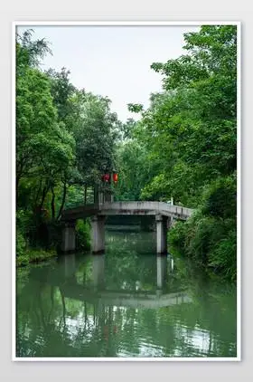 小桥流水古典场景典型江南水乡小桥流水白墙黑瓦建筑江南水乡小桥流水