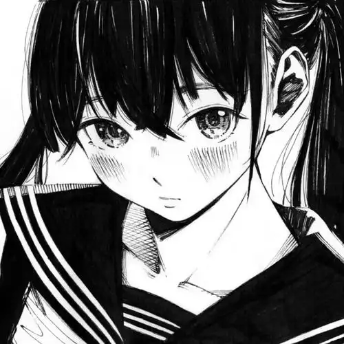 动漫女头(黑白)