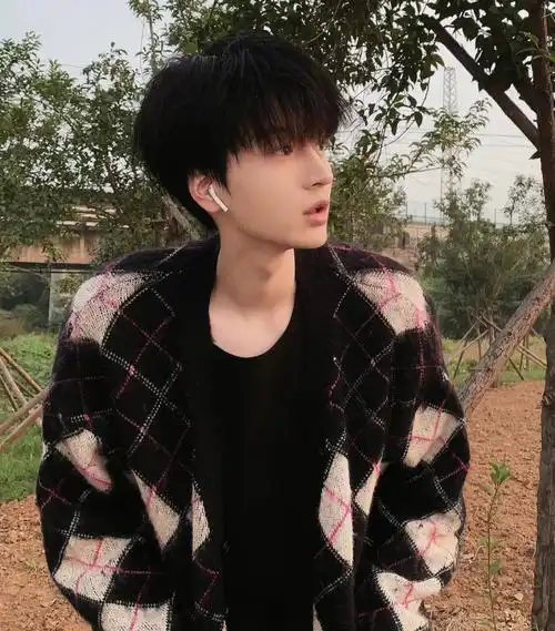 整体长度13厘米左右,顶部剪出层次微蓬松,鬓角留长修饰脸型,刘海要长