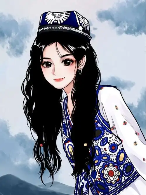 鞠婧祎手绘异域少女