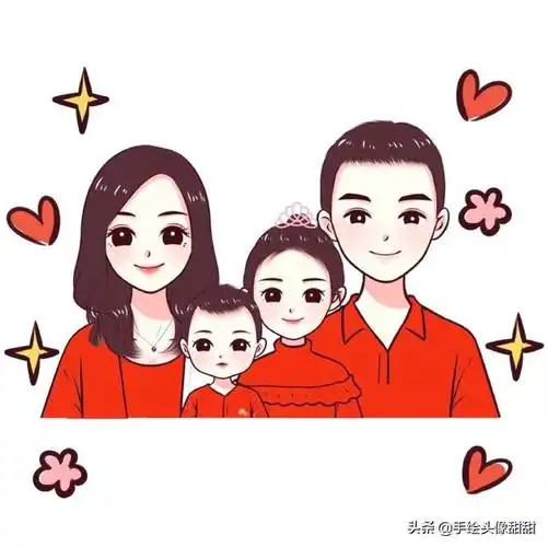 2020全家福卡通头像,有家人陪伴的小日子,才是最幸福的时光