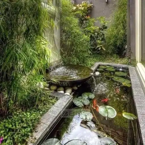 大理石水钵盆瀑布跌水喷泉庭院景观装饰鱼池塘循环石材流水涌泉钵