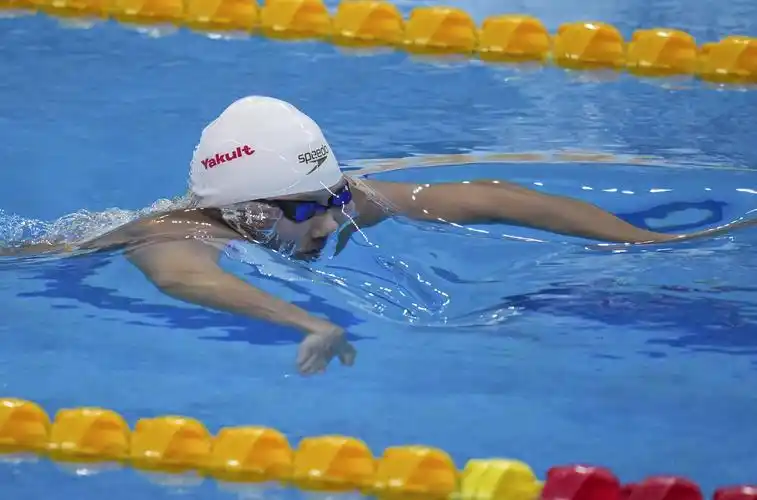 游泳——全国冠军赛:女子100米蛙泳预赛赛况