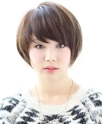 2015年胖圆脸短发发型设计 女孩胖脸超短发发型图片(4)