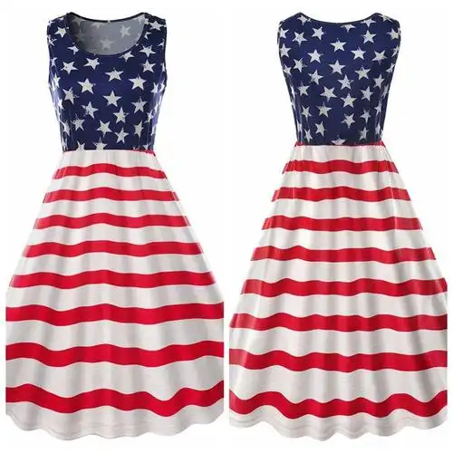 美国国旗连衣裙穿搭|美国国旗连衣裙搭配|美国国旗连衣裙品牌|推荐