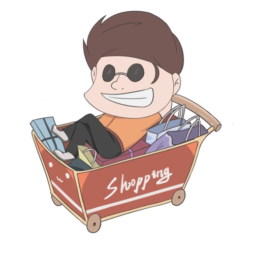 双十一电商购物满满的购物车卡通手绘免扣png