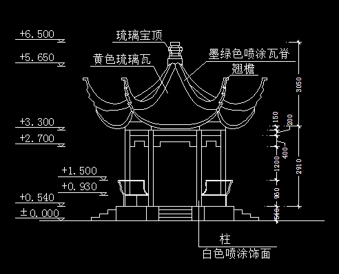 八角亭施工详图