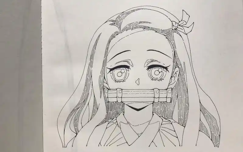 摸一个祢豆子手绘过程