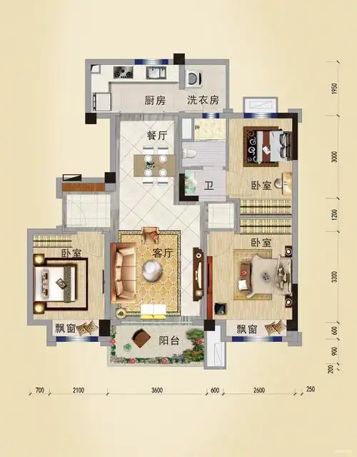 溧阳碧桂园(二区)3室2厅1卫96㎡南北85万