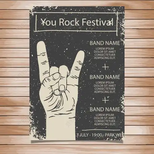 摇滚音乐节海报模板